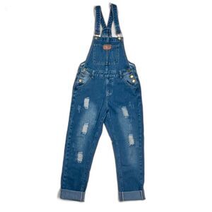 Women's Adjustable Strap Ripped Denim Overalls Size XS (0-2)